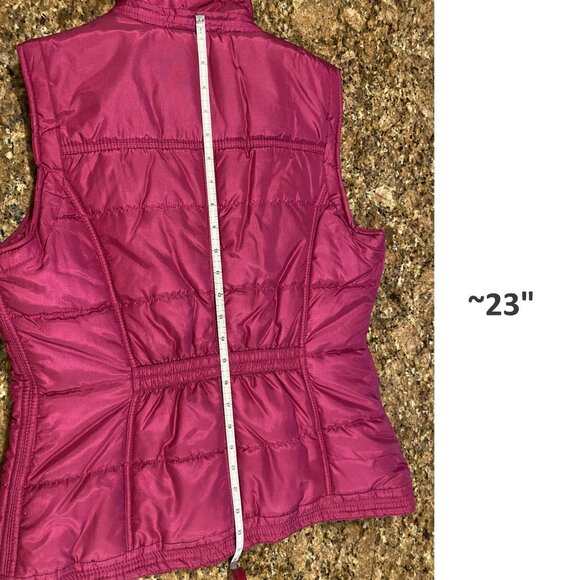 New York & Company Bright Pink Puffer Vest - Size Small - Picture 7 of 8